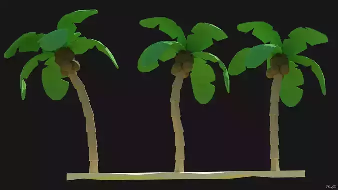 Low Poly Palm Trees