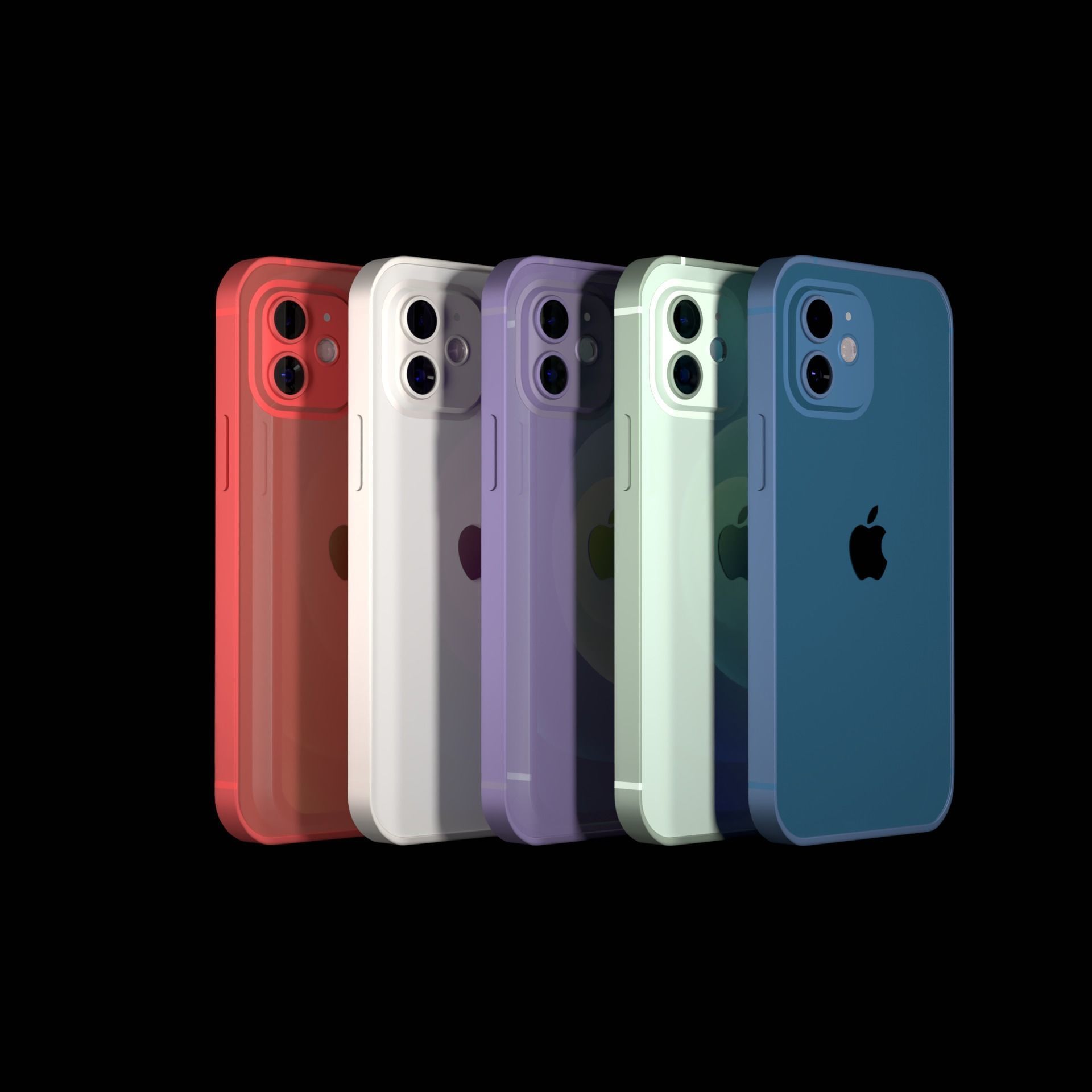 Apple iPhone 12 mini  Low-poly 3D model_1