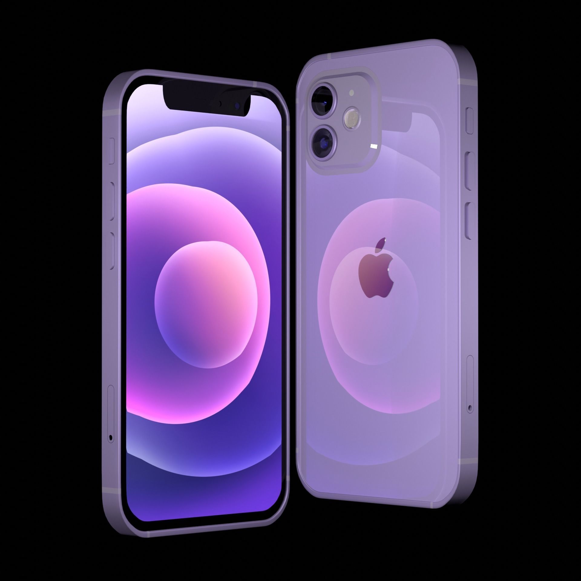 Apple iPhone 12 mini  Low-poly 3D model_2