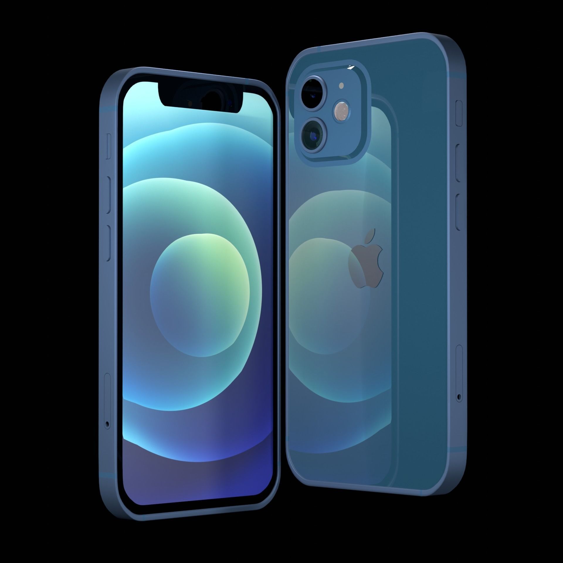 Apple iPhone 12 mini  Low-poly 3D model_6