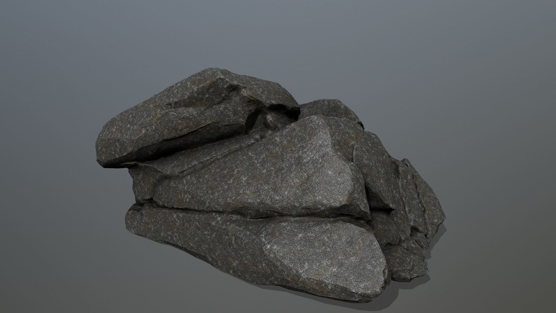 cliff rocks  Low-poly 3D model_11