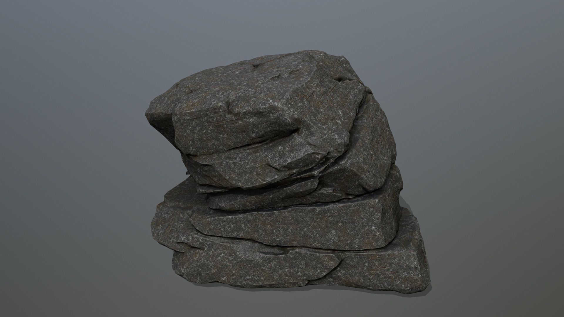 cliff rocks  Low-poly 3D model_4