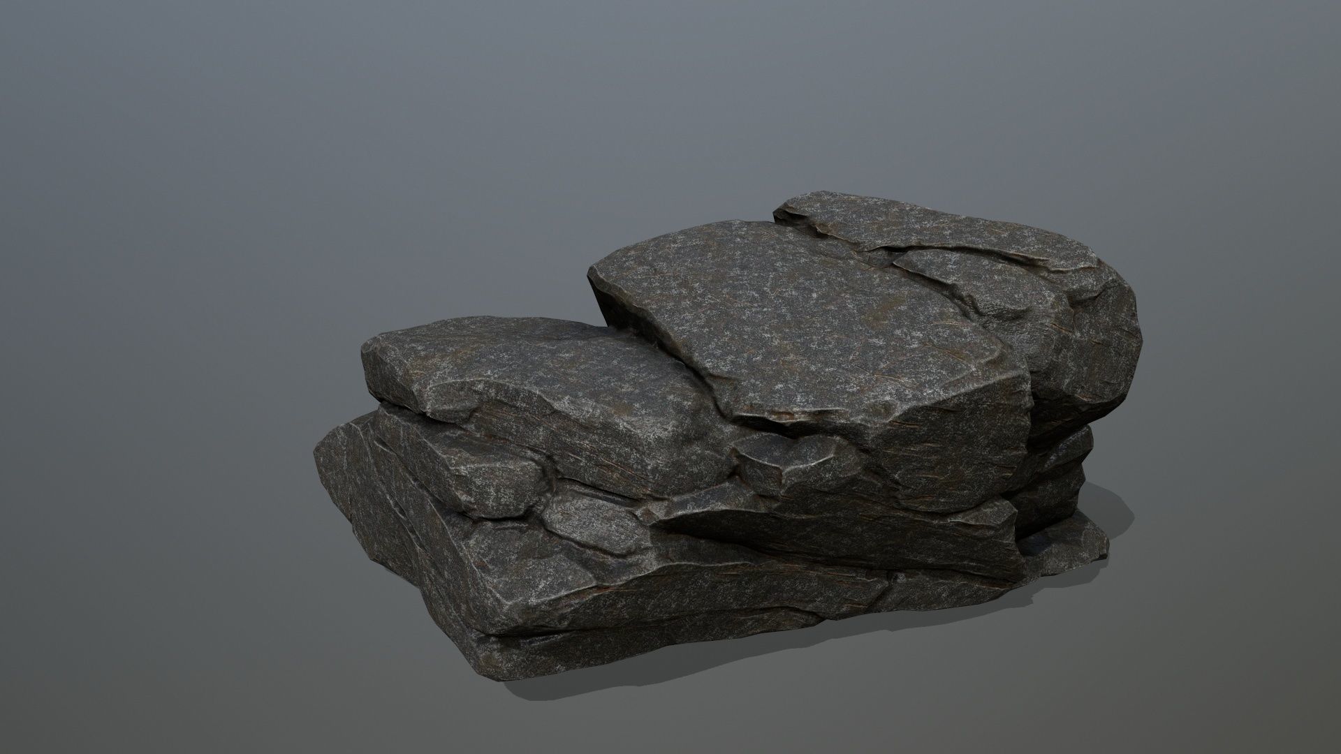 cliff rocks  Low-poly 3D model_9
