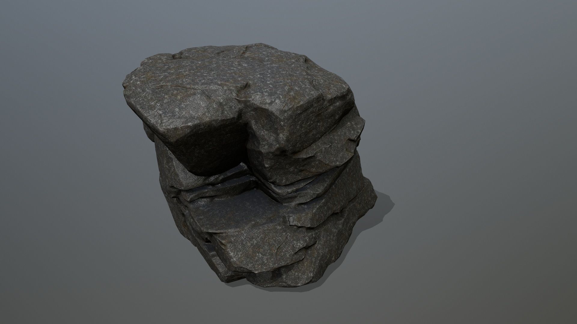 cliff rocks  Low-poly 3D model_6