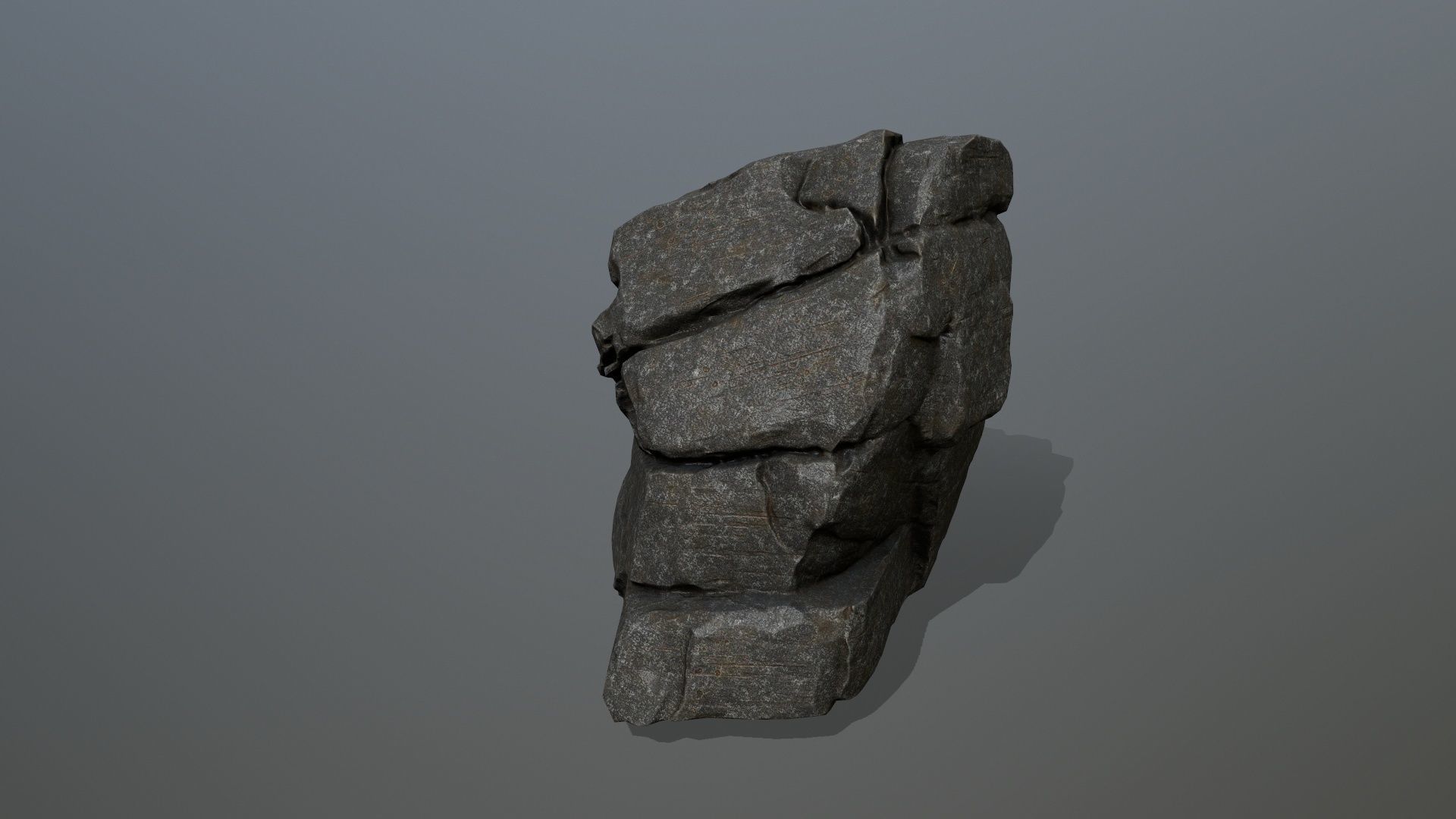 cliff rocks  Low-poly 3D model_5