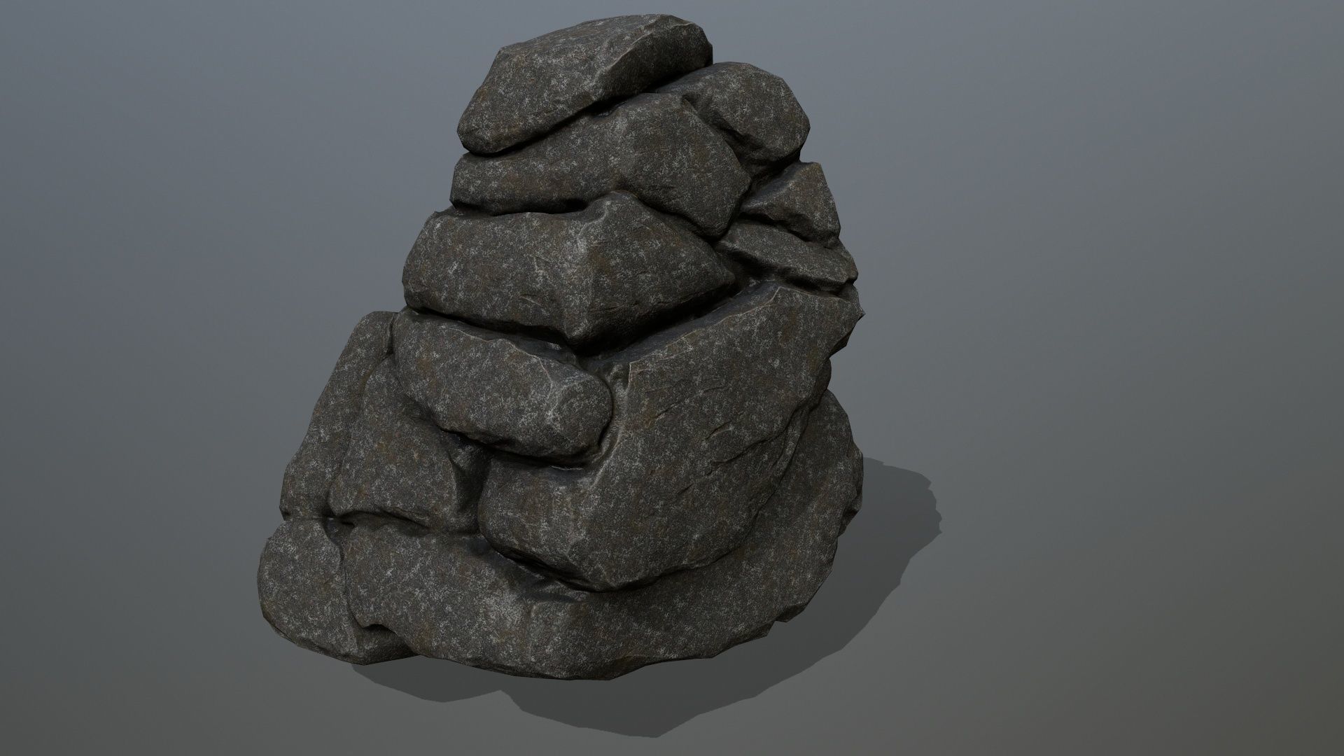 cliff rocks  Low-poly 3D model_16