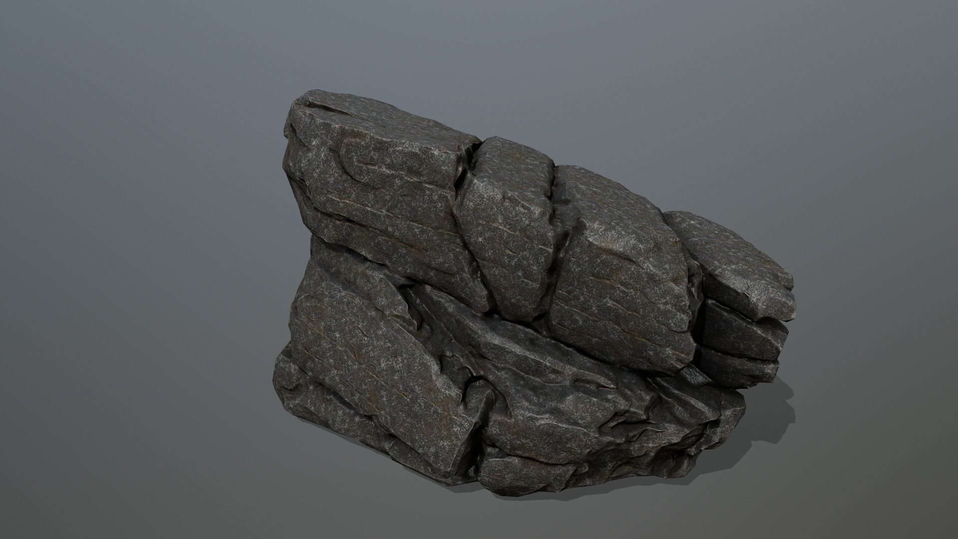 cliff rocks  Low-poly 3D model_20