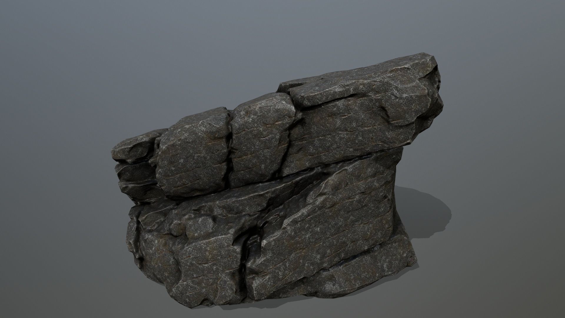 cliff rocks  Low-poly 3D model_17