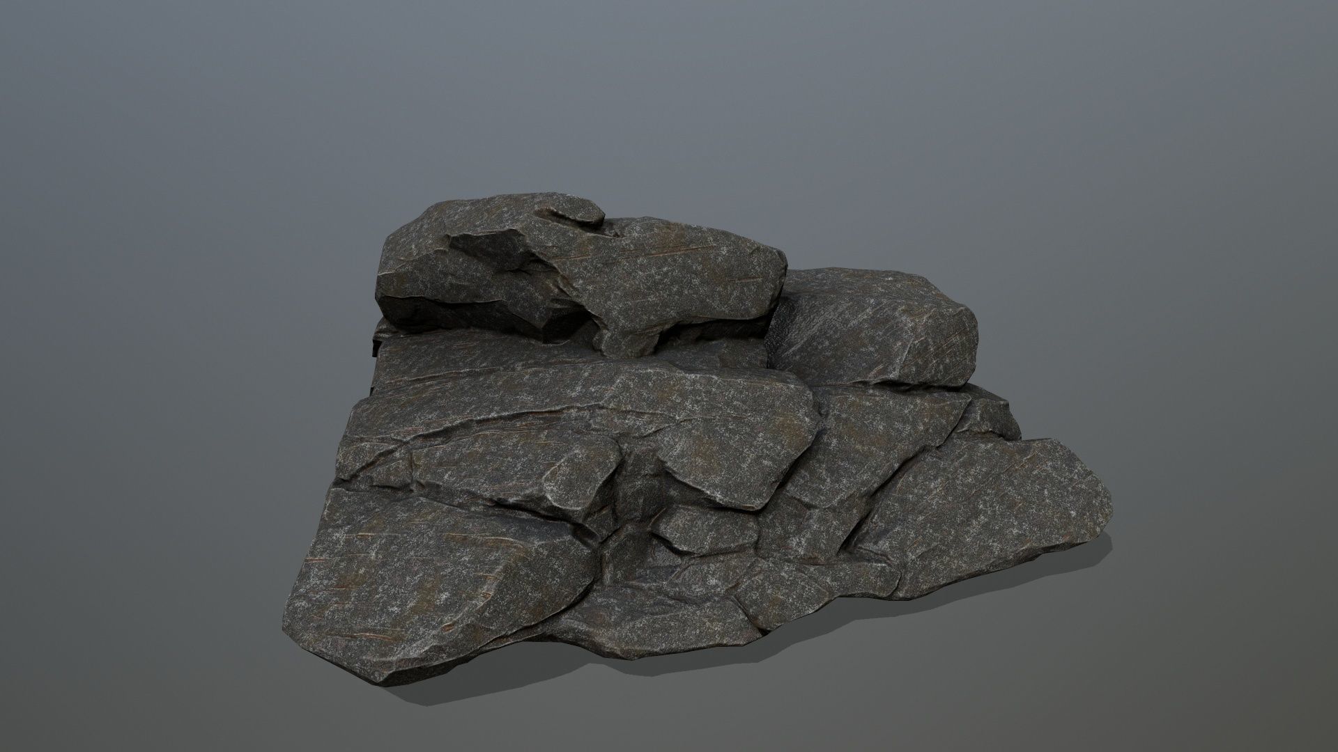 cliff rocks  Low-poly 3D model_7