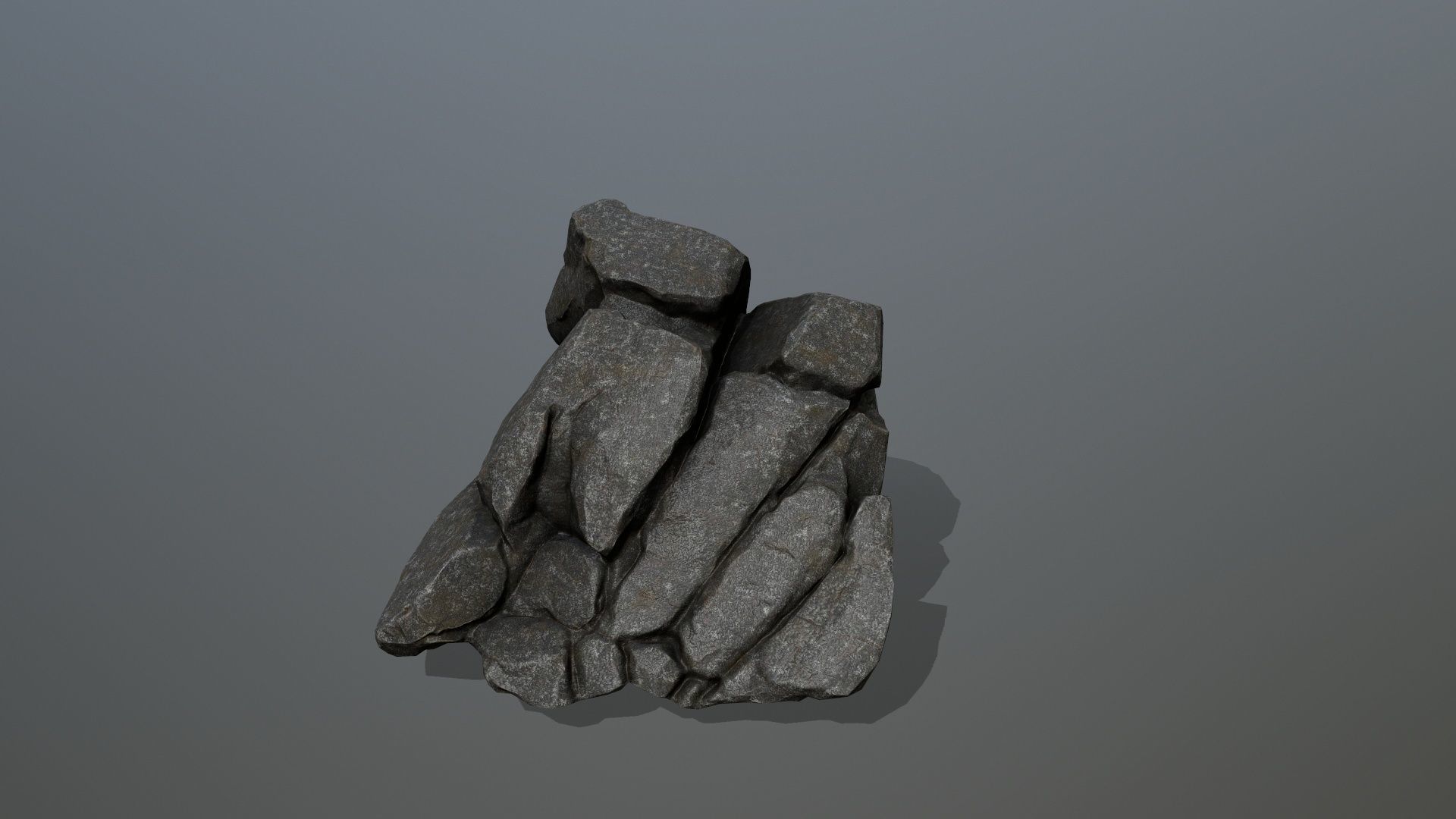 cliff rocks  Low-poly 3D model_10