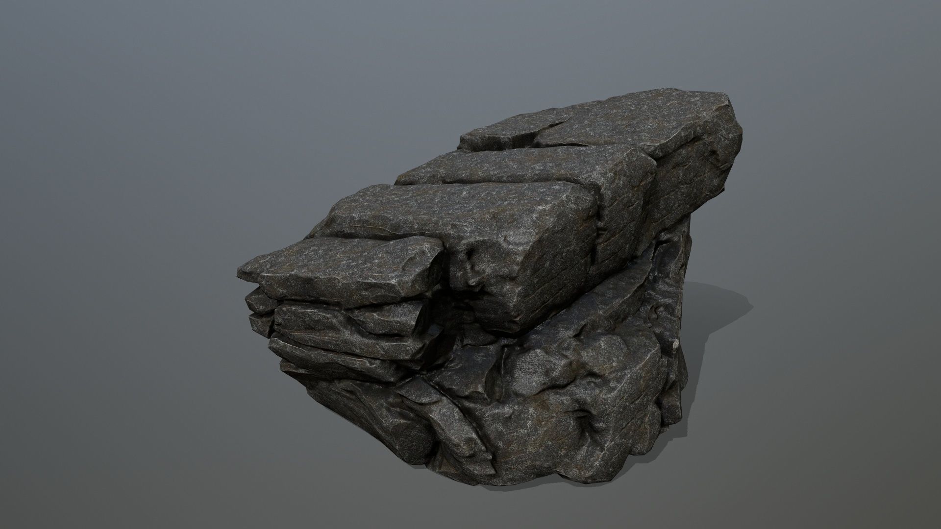 cliff rocks  Low-poly 3D model_18