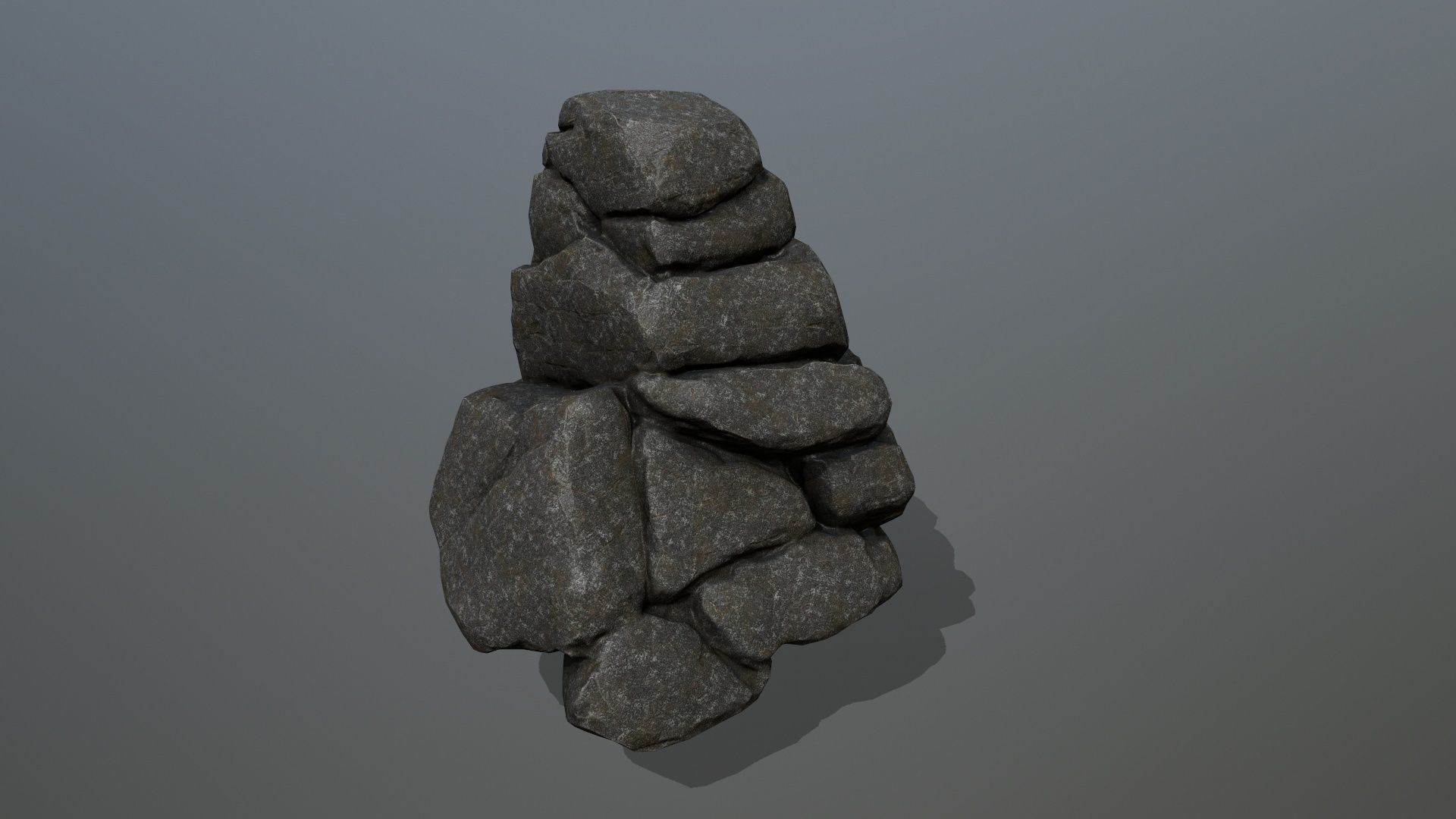 cliff rocks  Low-poly 3D model_13