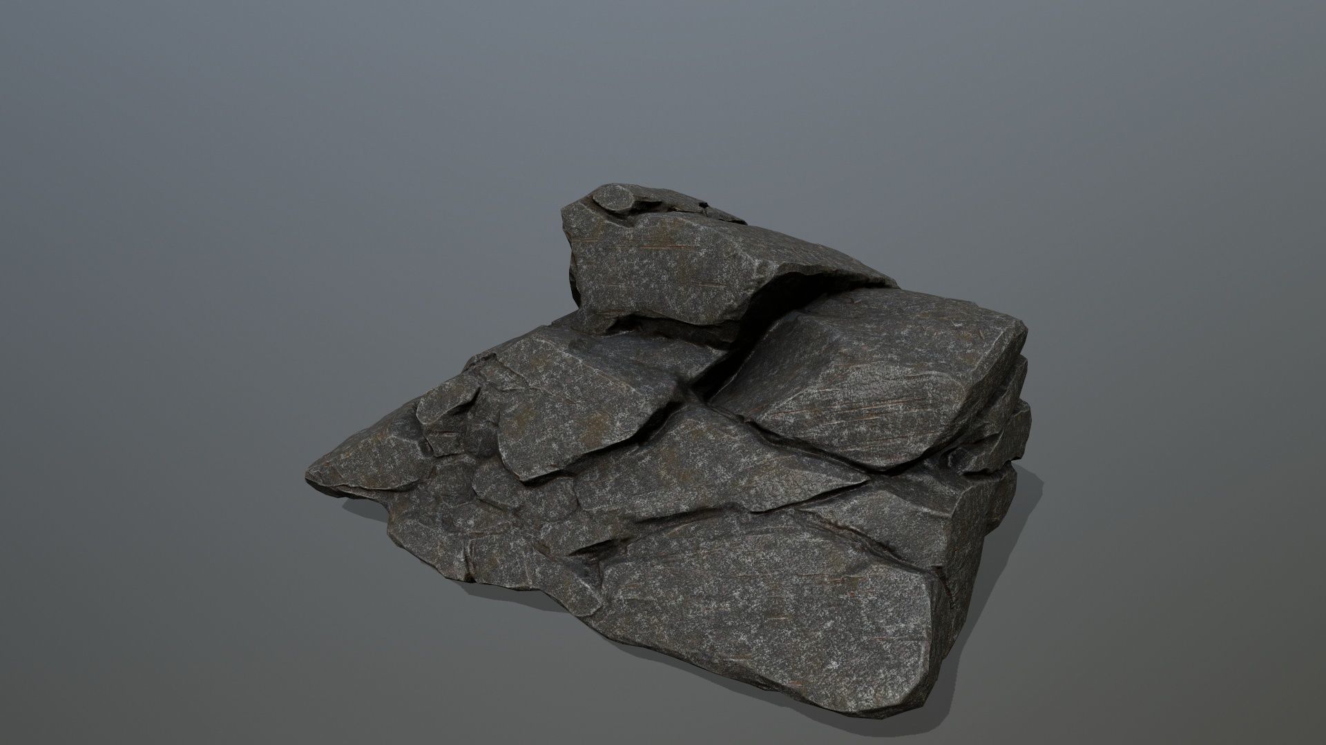 cliff rocks  Low-poly 3D model_8