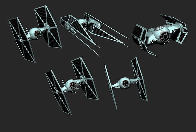 Tie Fighter collection 3d Model 3D model