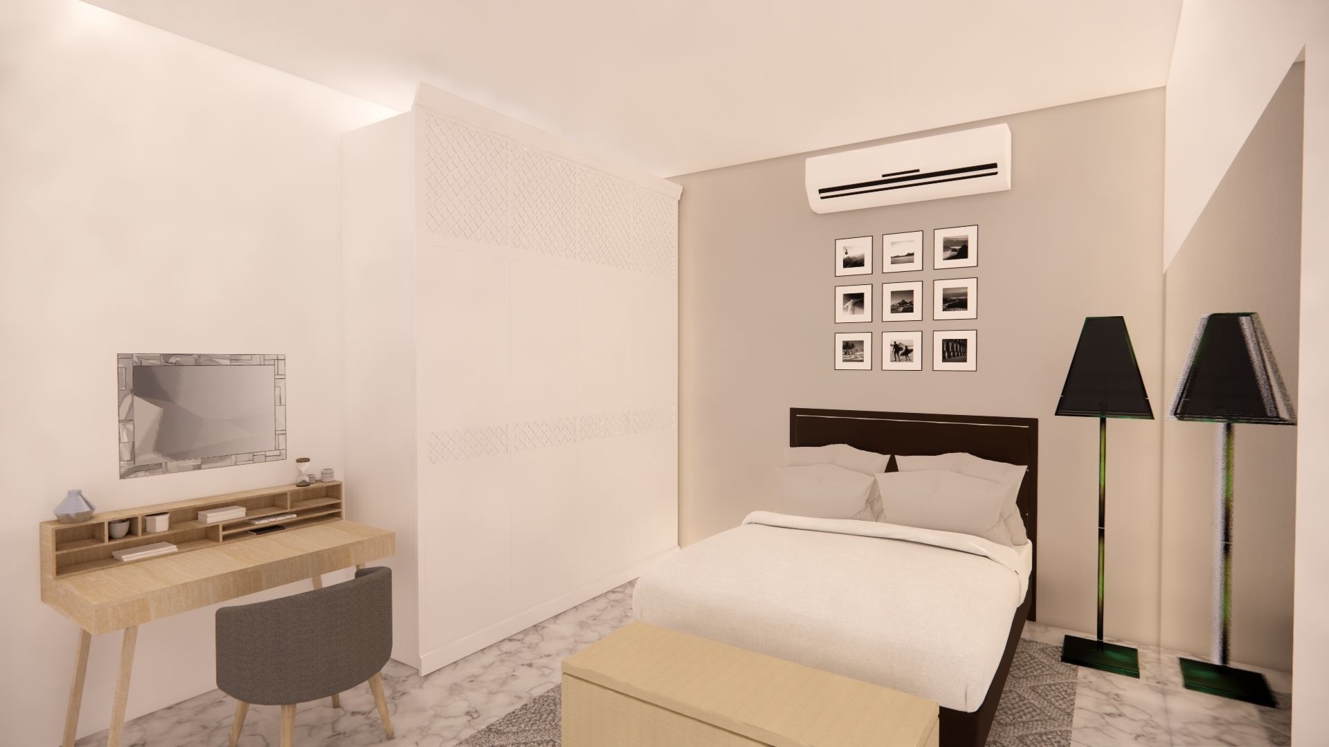 Modern Minimalist House 3D model_17