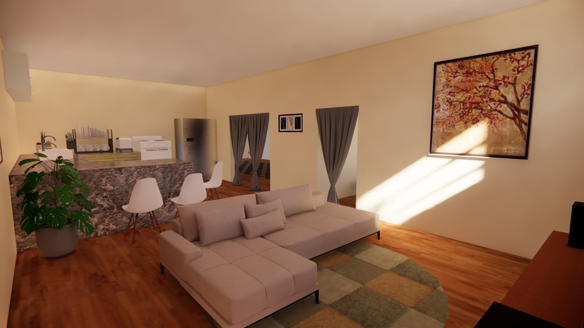 Modern Minimalist House 3D model_8