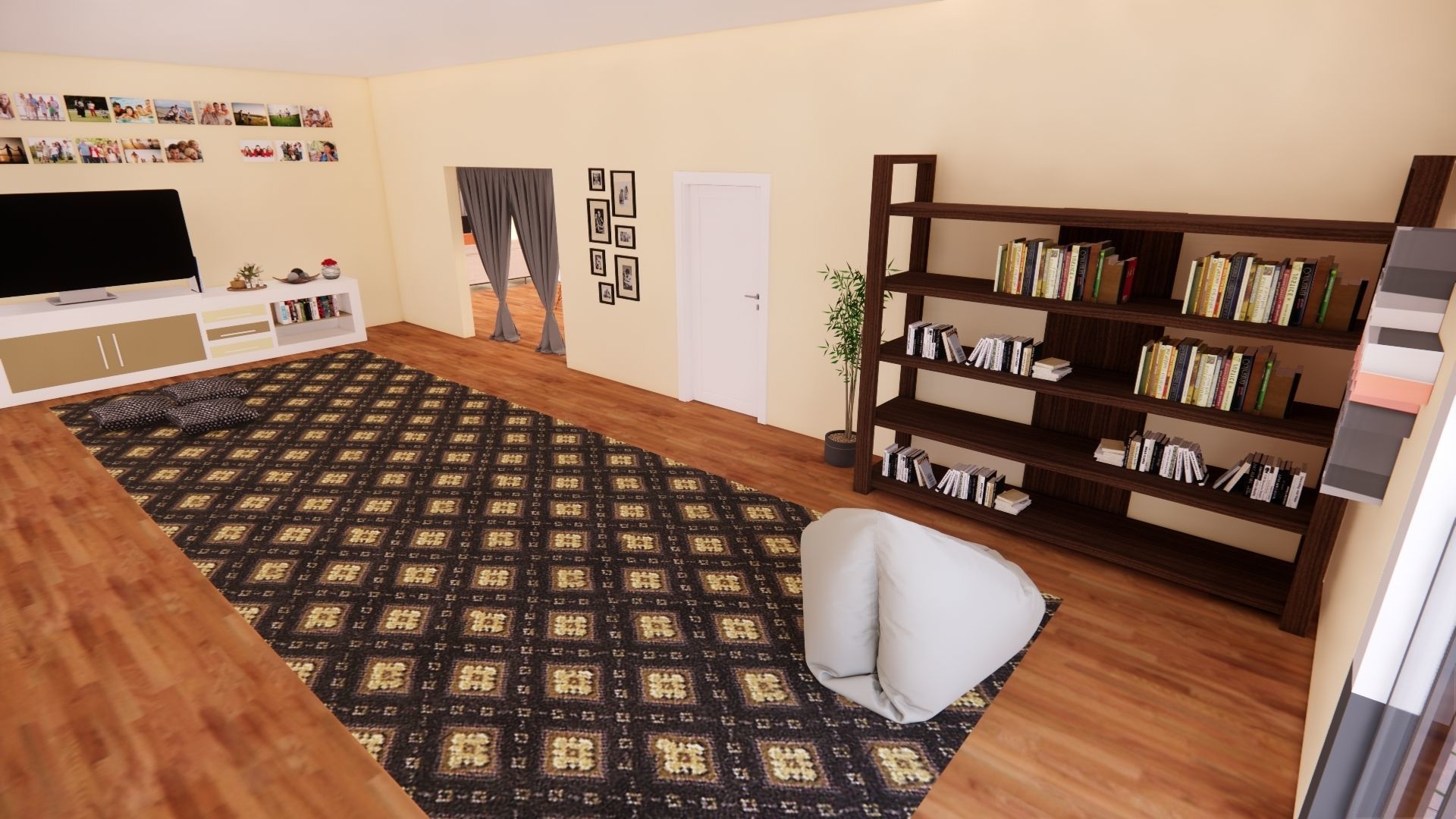 Modern Minimalist House 3D model_12