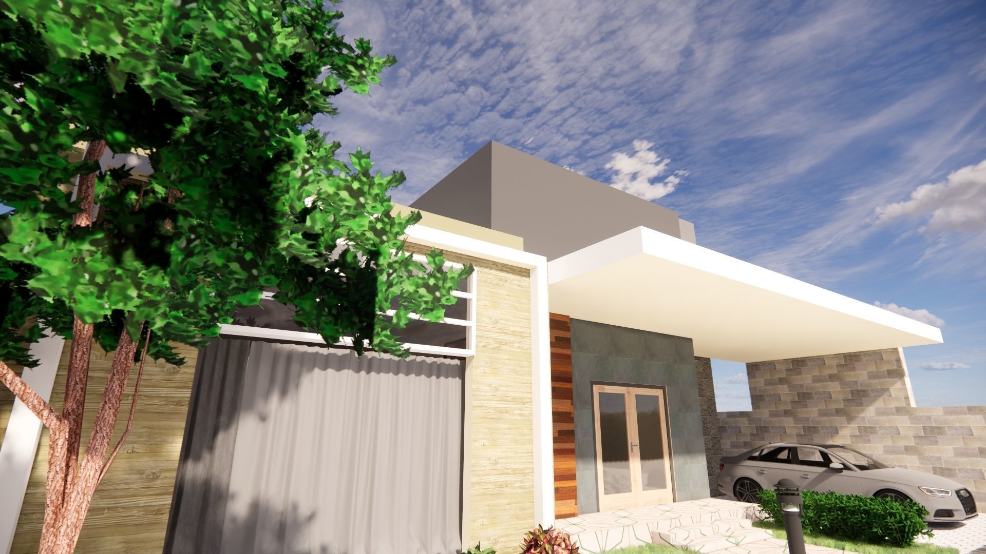 Modern Minimalist House 3D model_28