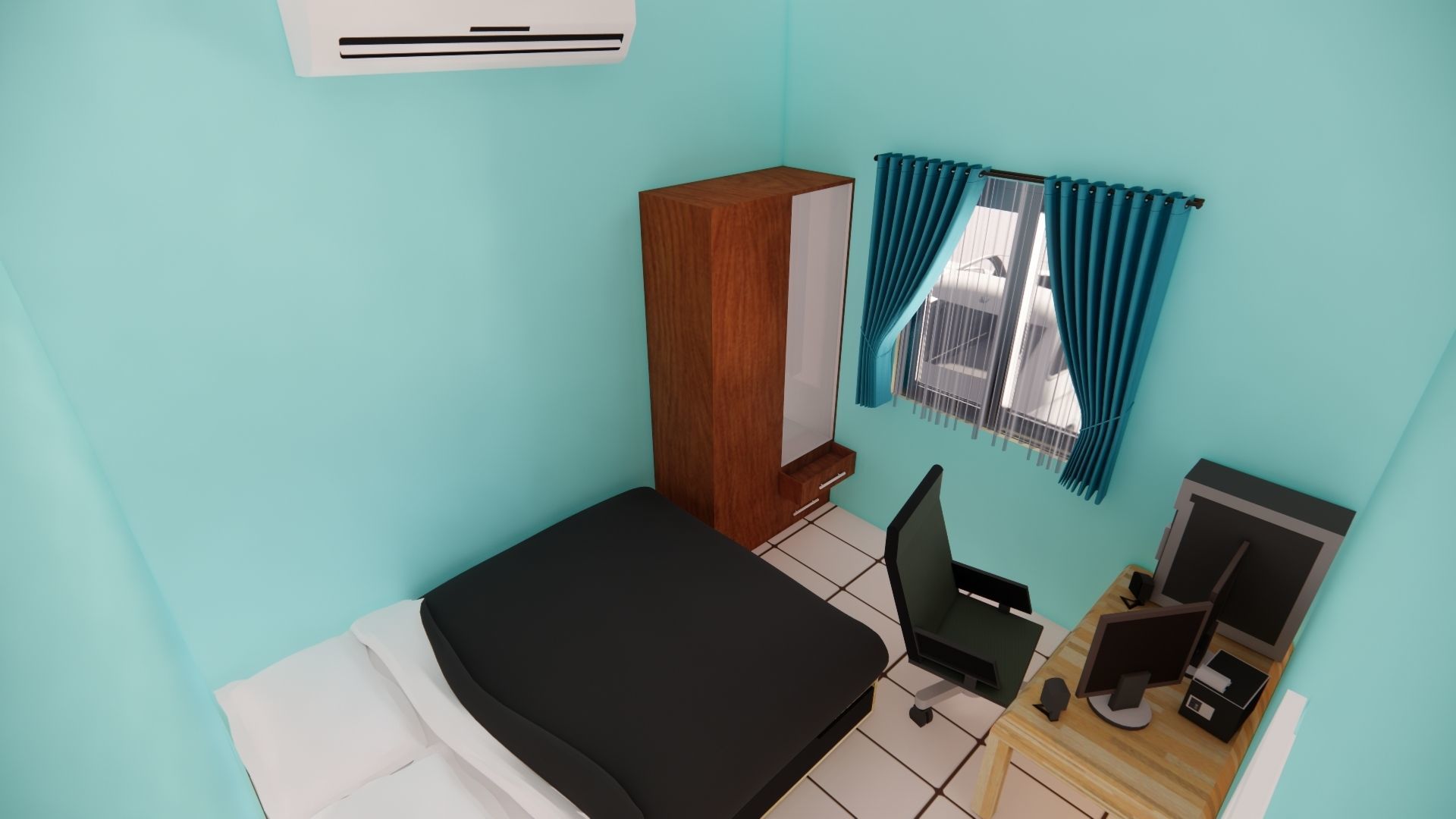 Modern Minimalist House 3D model_23