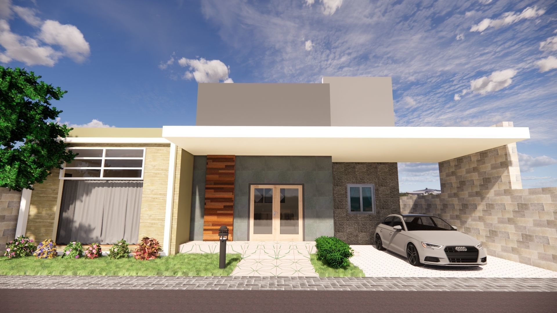 Modern Minimalist House 3D model_29