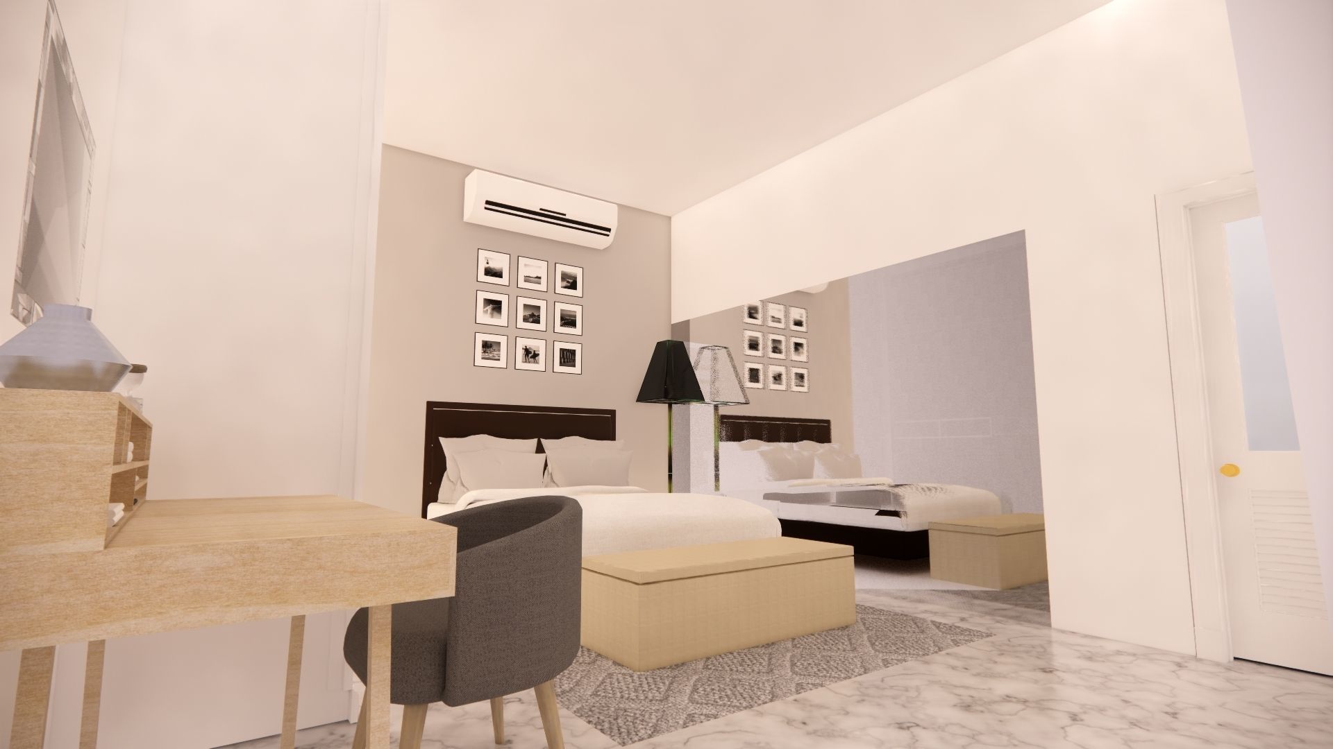 Modern Minimalist House 3D model_16