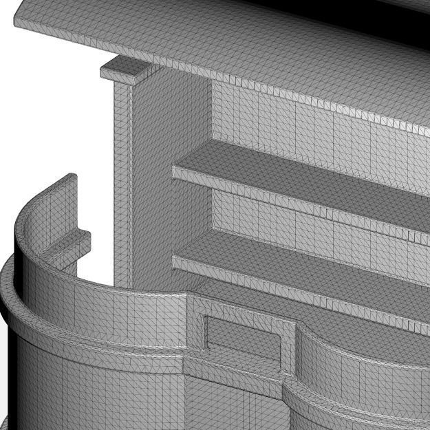 Stylish Cafe Stall 3D print model_4