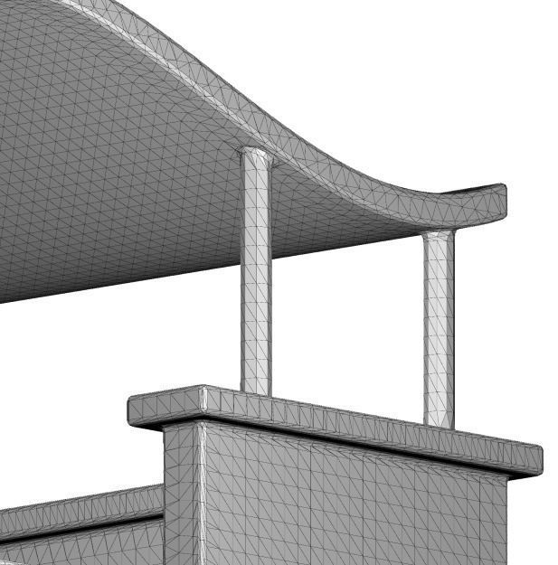 Stylish Cafe Stall 3D print model_5