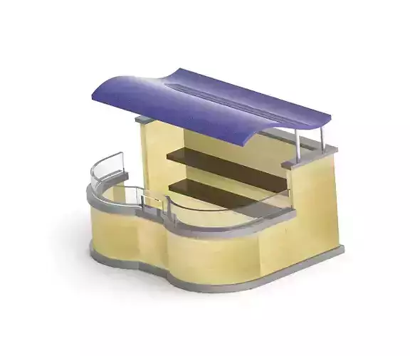 Stylish Cafe Stall 3D print model Stylish Cafe Stall 3D print model