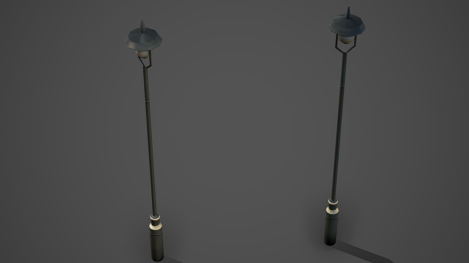 Street Lantern 01 Low Poly Mobile Ready Low-poly 3D model_2