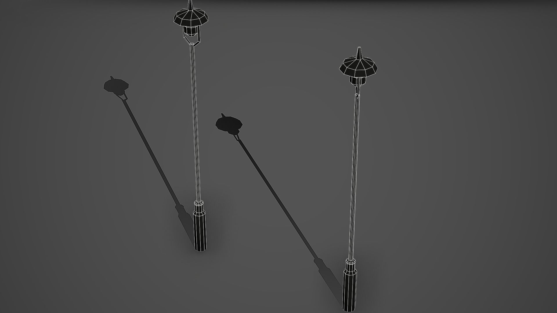 Street Lantern 01 Low Poly Mobile Ready Low-poly 3D model_4