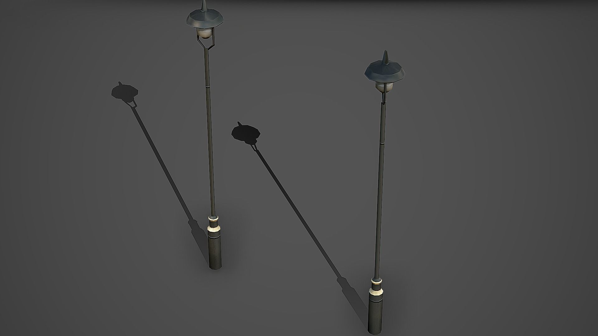 Street Lantern 01 Low Poly Mobile Ready Low-poly 3D model_3