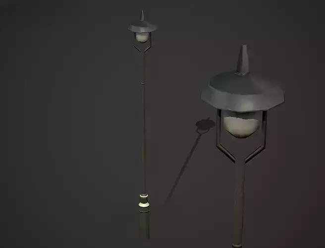 Street Lantern 01 Low Poly Mobile Ready Low-poly 3D model