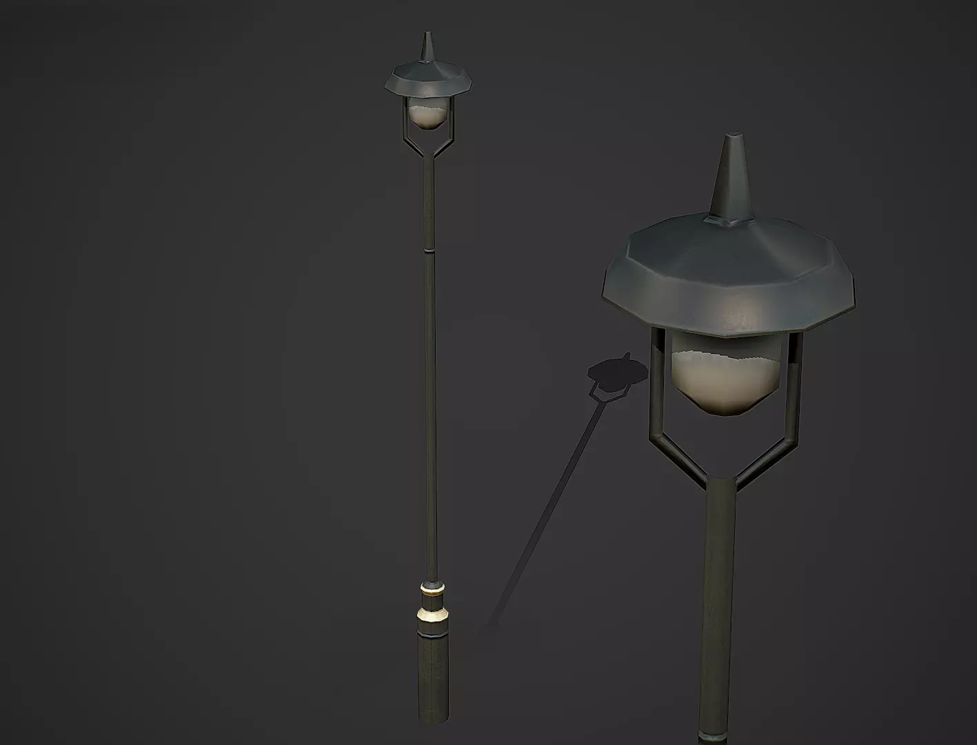 Street Lantern 01 Low Poly Mobile Ready Low-poly 3D model_0