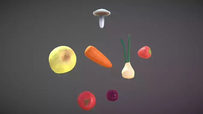 Lowpoly food carrot