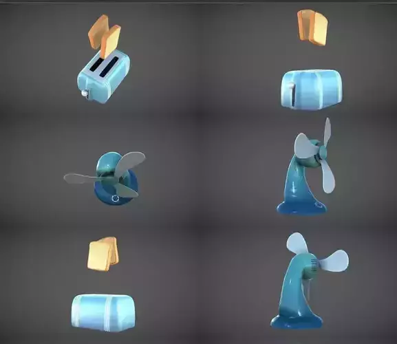 House interior lowpoly pack 3D Model Collection