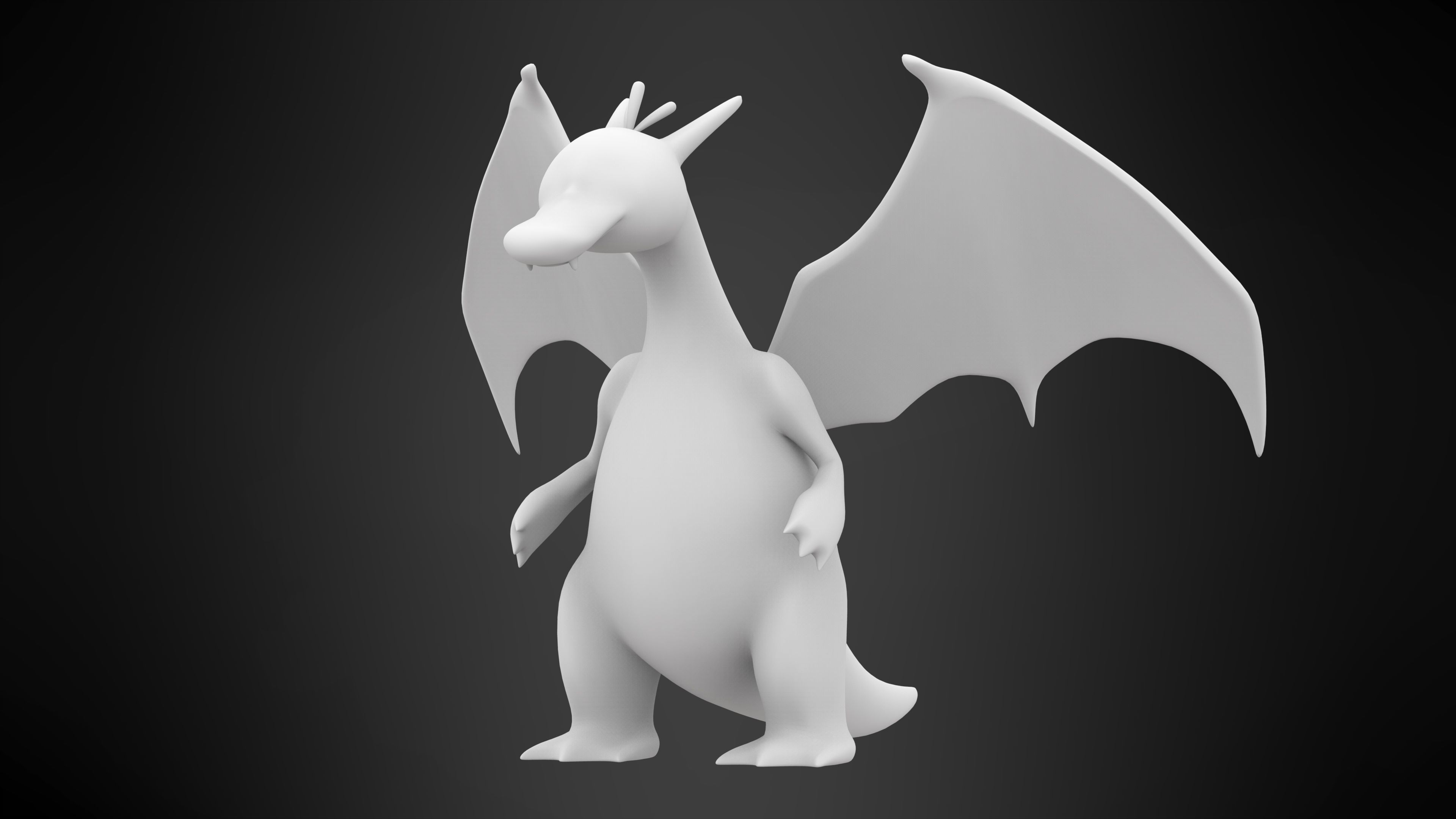 Psyrizard dragon Low-poly 3D model_5