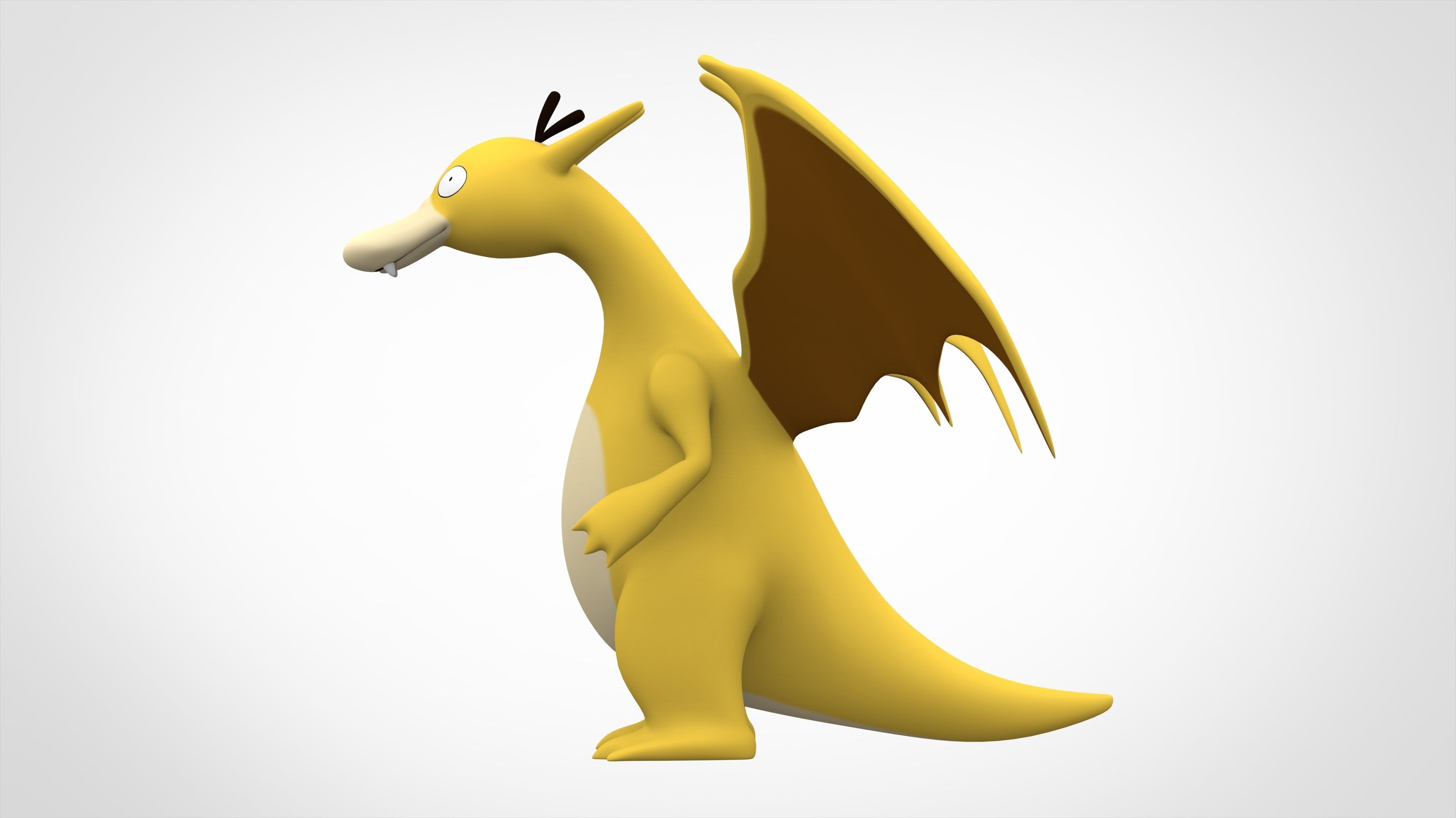 Psyrizard dragon Low-poly 3D model_2