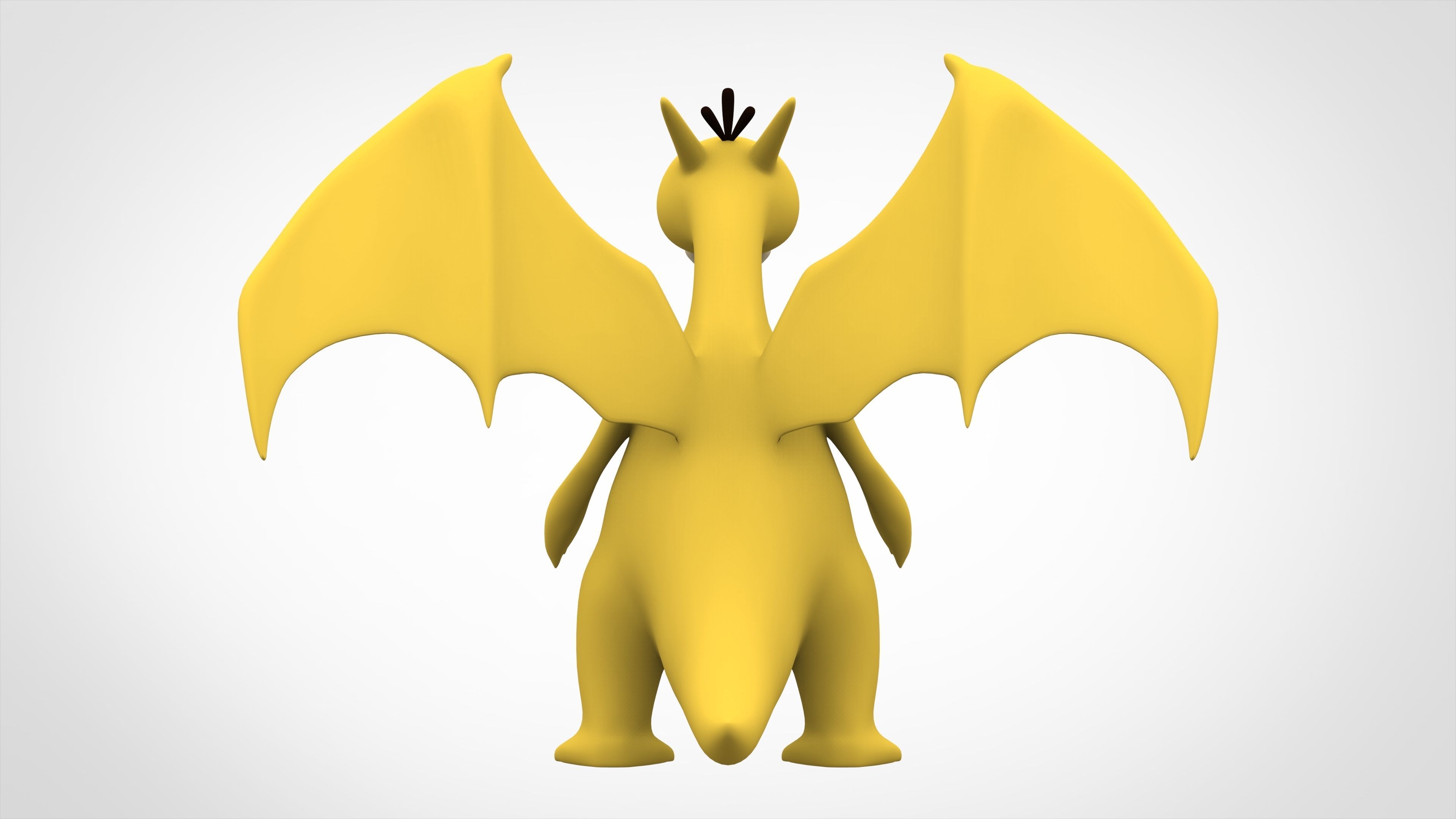 Psyrizard dragon Low-poly 3D model_3