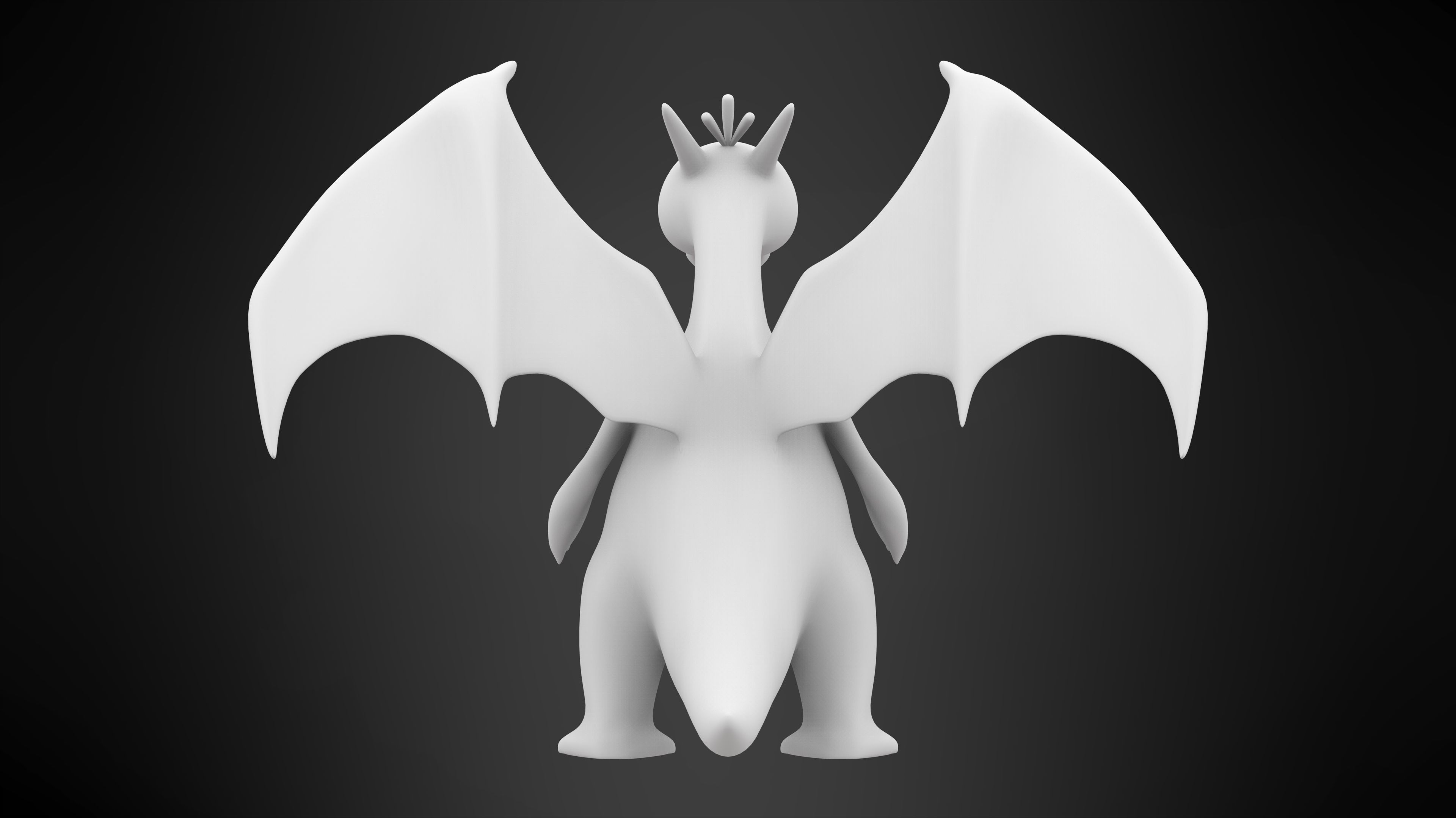Psyrizard dragon Low-poly 3D model_8