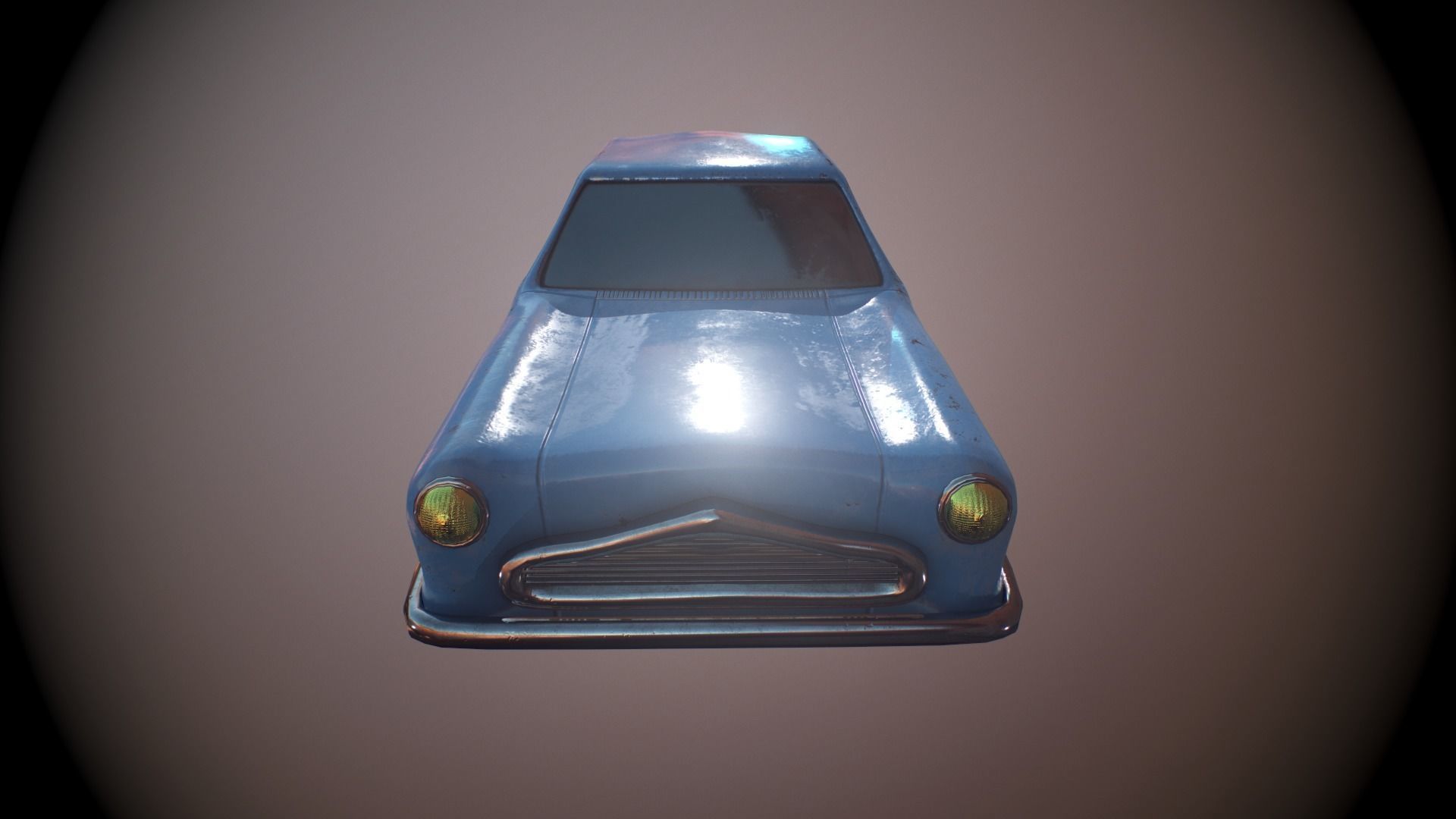 Cartoon Car Low-poly 3D model_5