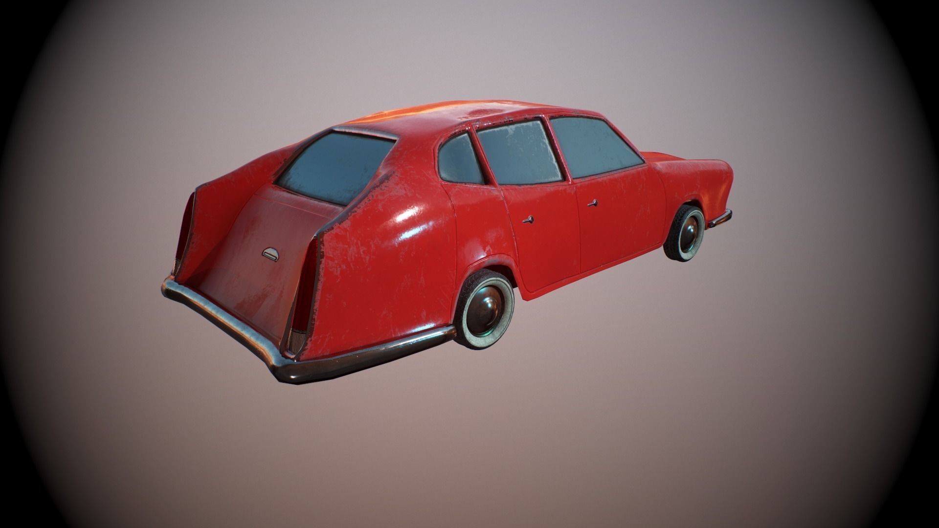 Cartoon Car Low-poly 3D model_9