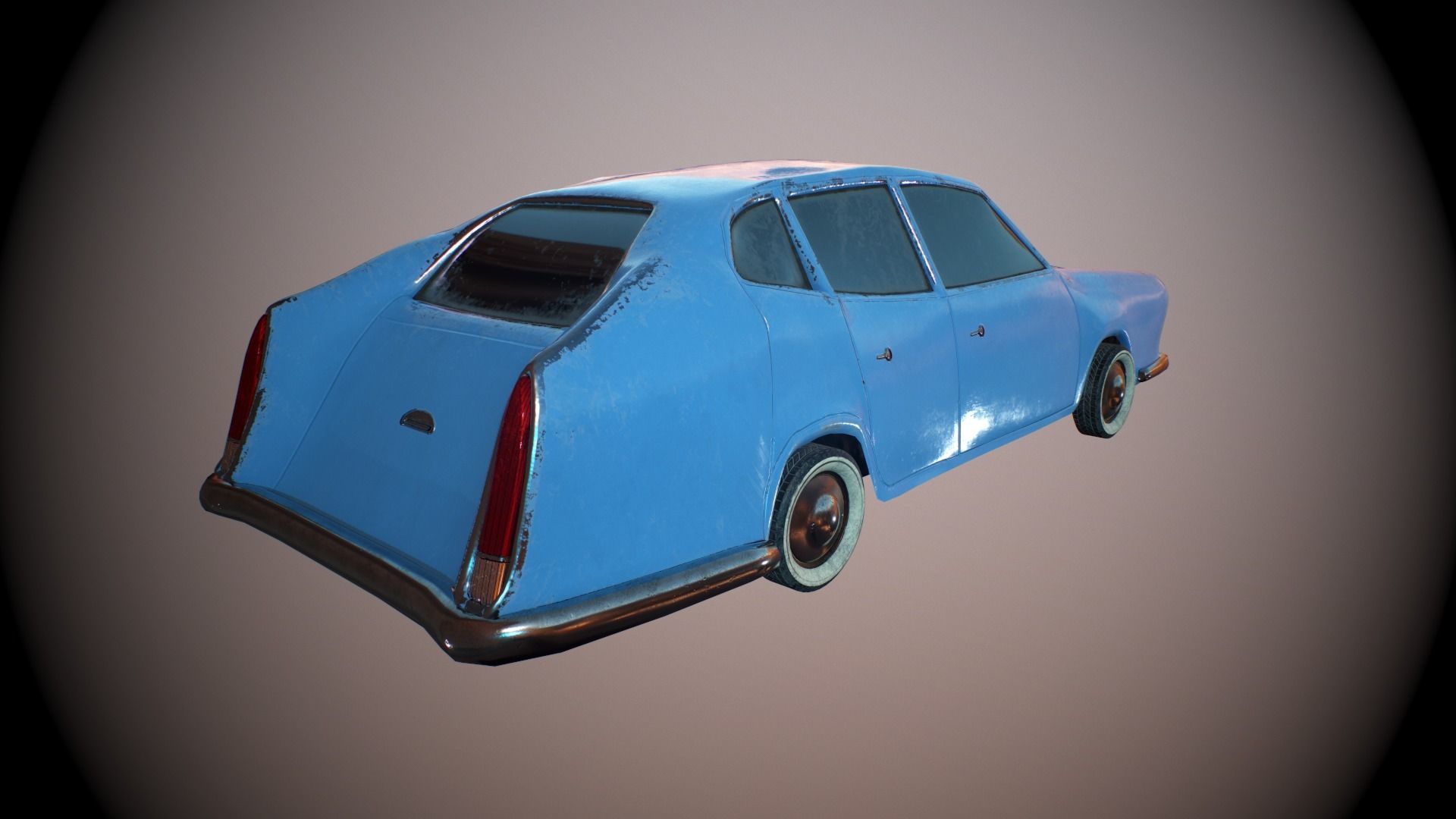 Cartoon Car Low-poly 3D model_4