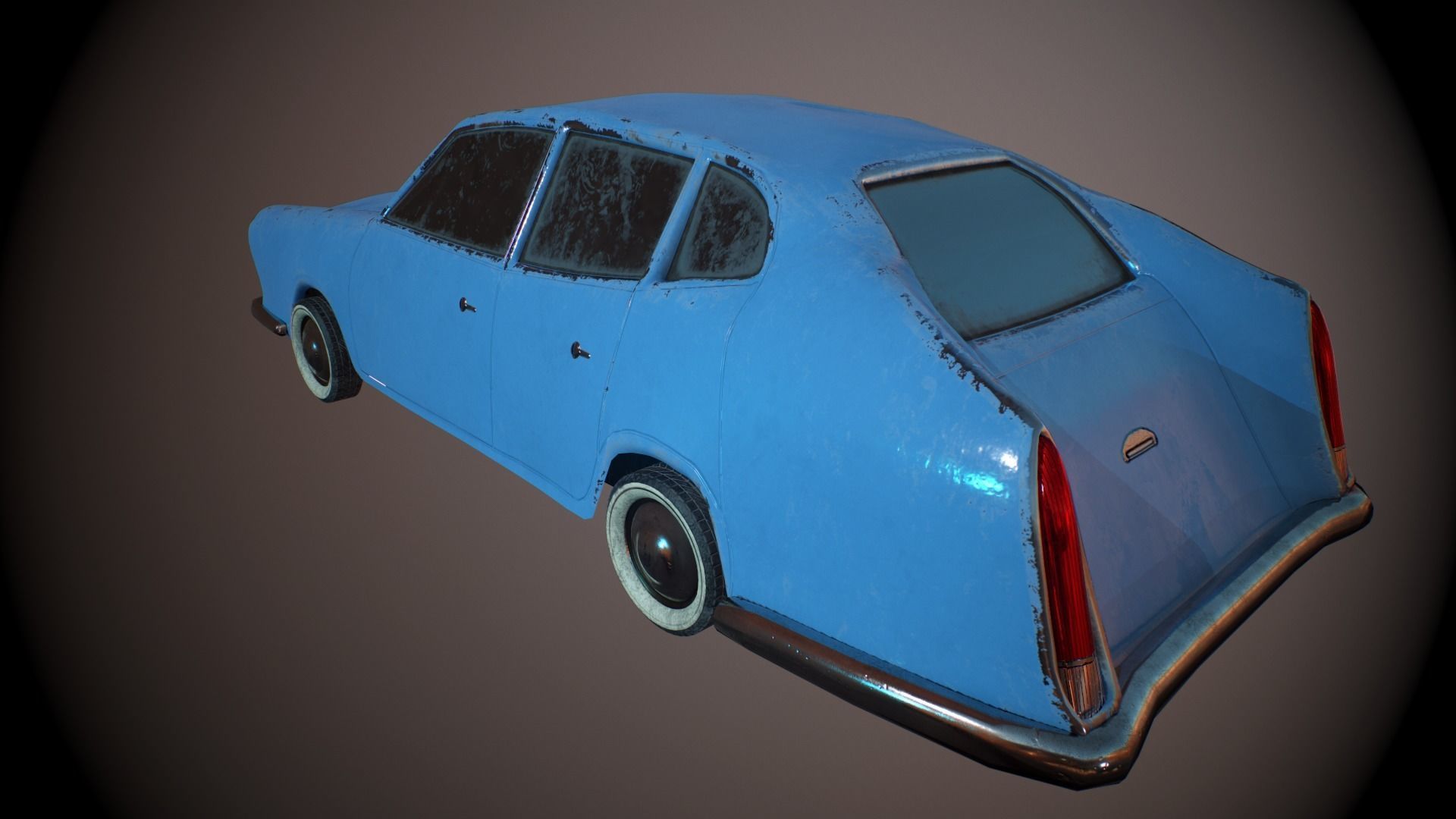 Cartoon Car Low-poly 3D model_2