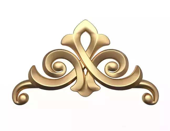 Corner Carved Plaster Molding Decoration 03 Low-poly 3D model