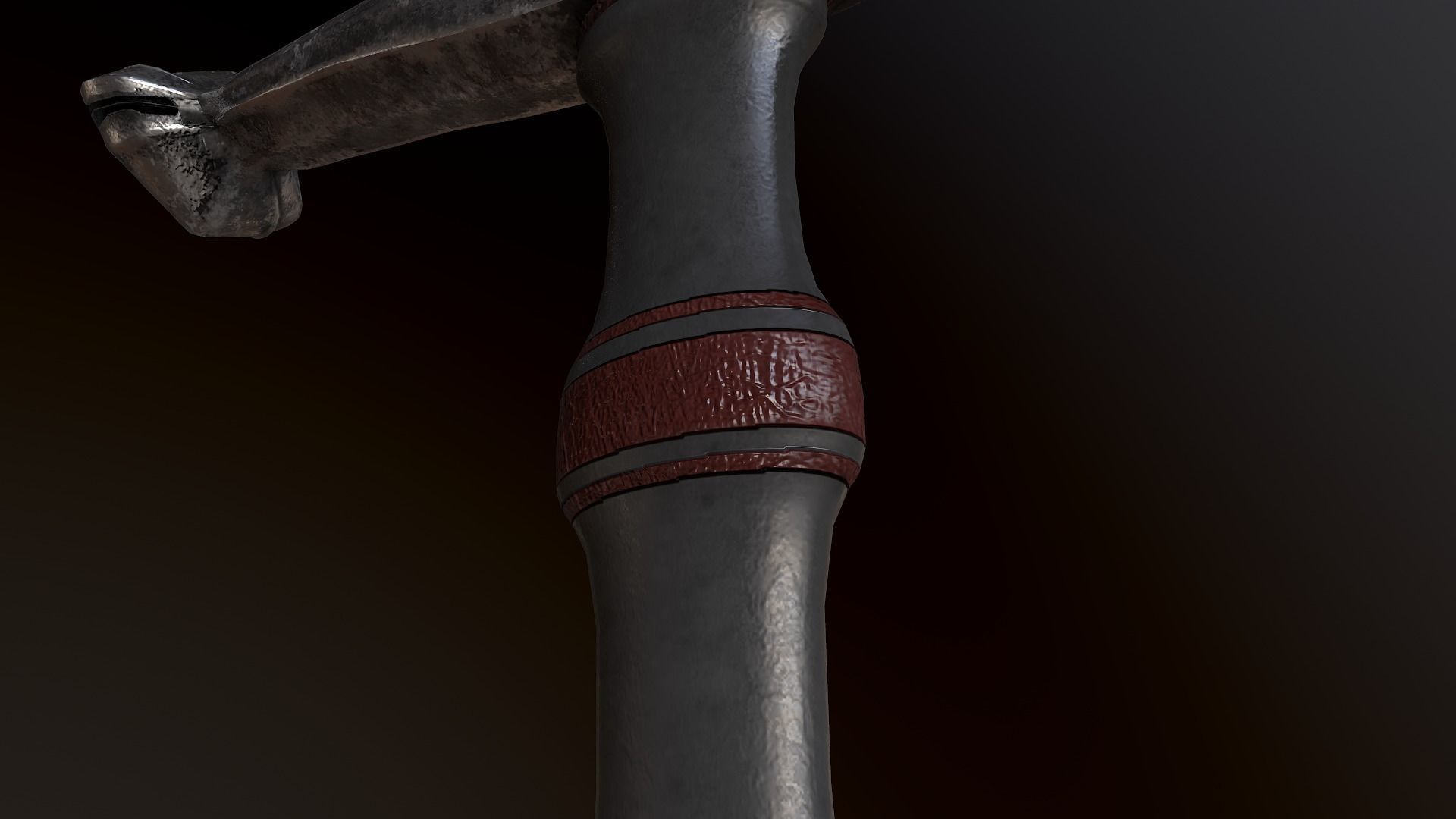 Ancient Stone Sword  Free low-poly 3D model_8