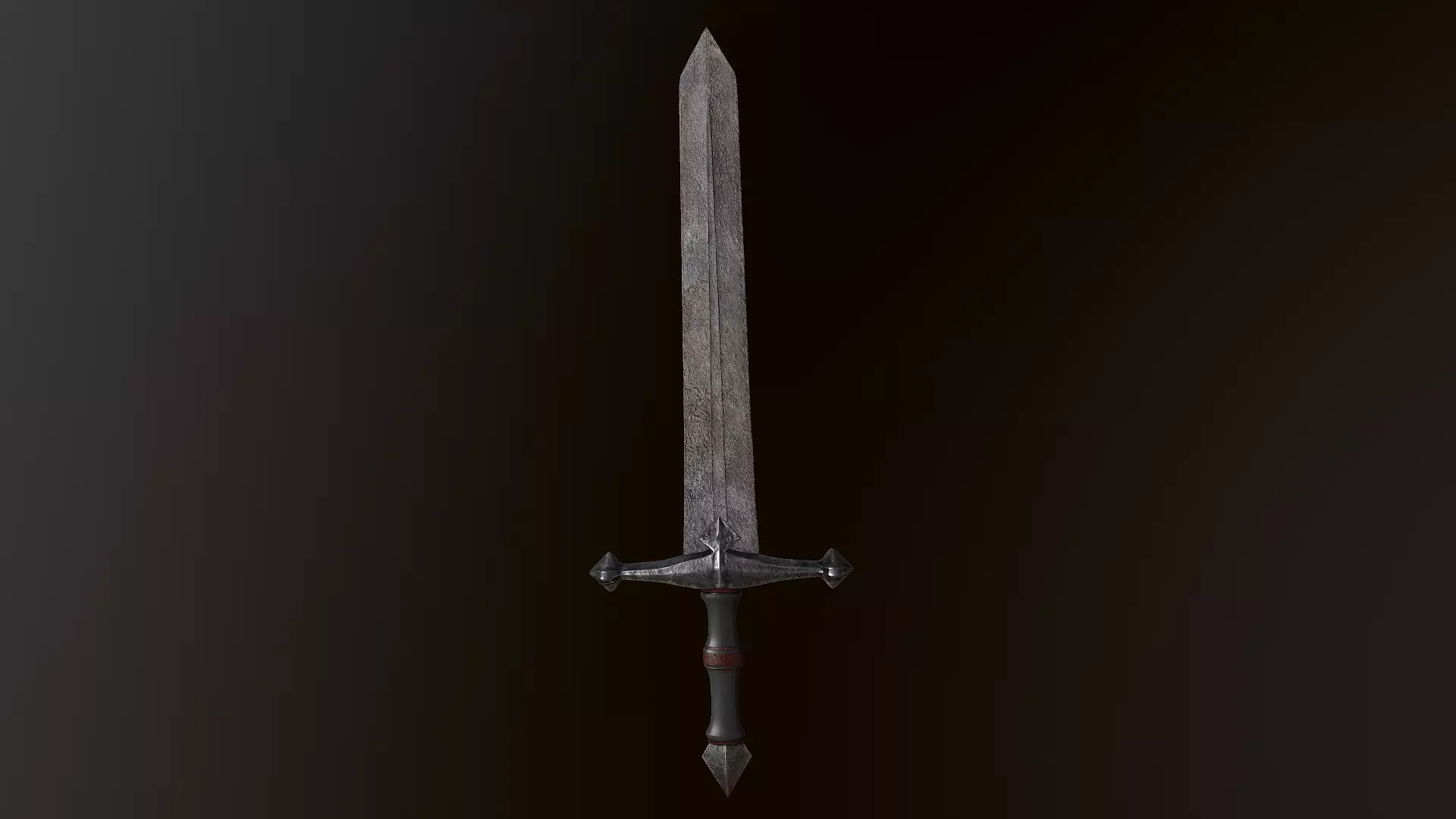 Ancient Stone Sword  Free low-poly 3D model_0