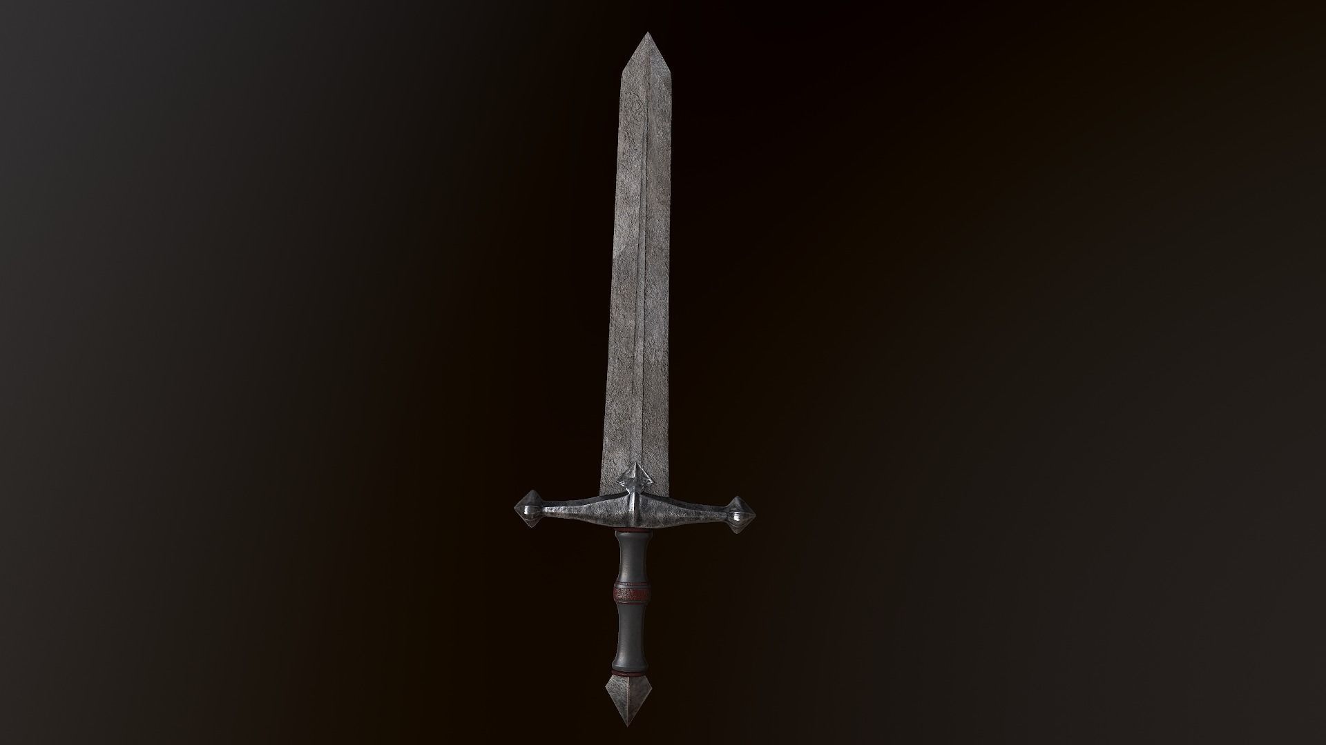 Ancient Stone Sword  Free low-poly 3D model_2