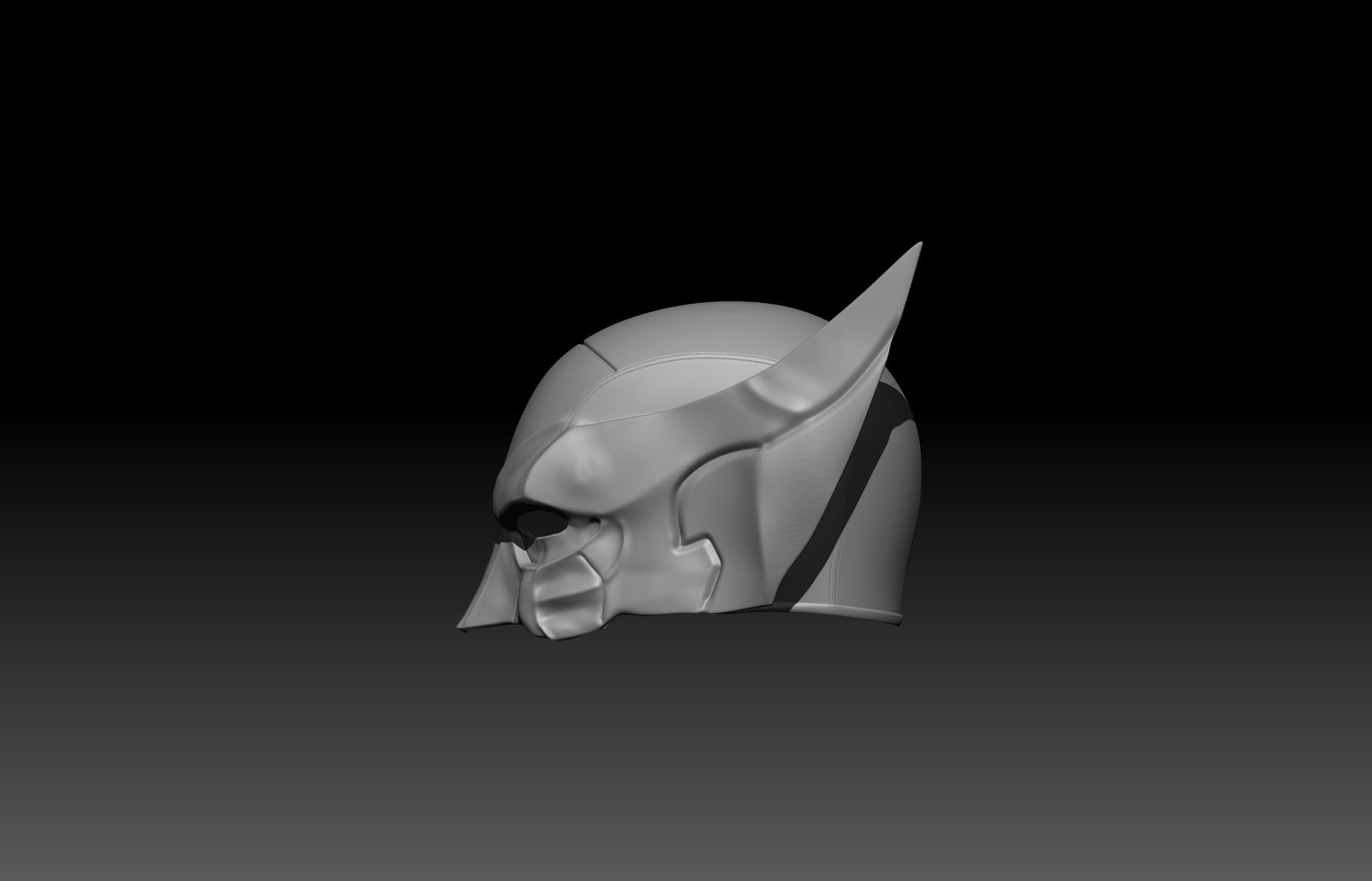 Wolverine Helmet  3D print model_3