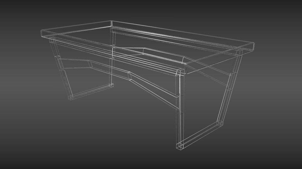 Decorative table Low-poly 3D model_3