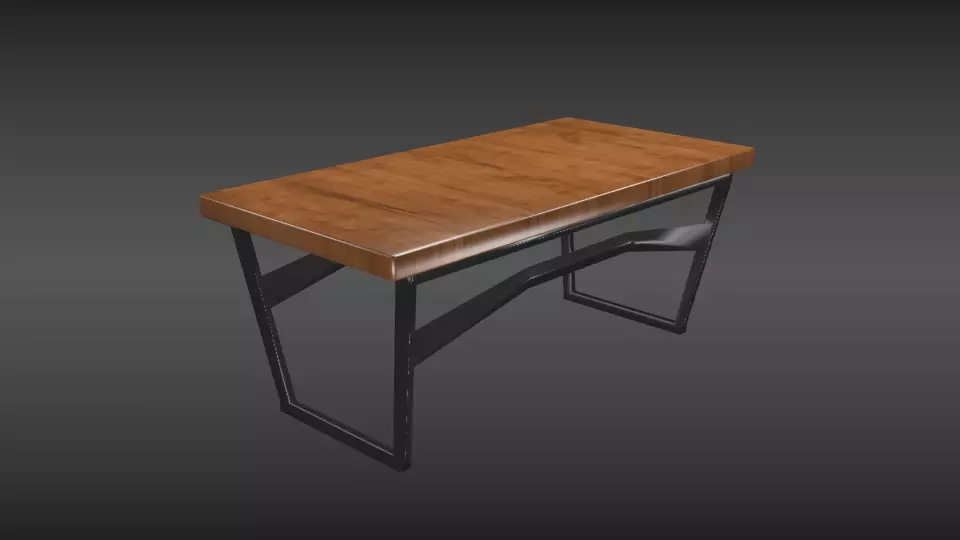 Decorative table Low-poly 3D model_0